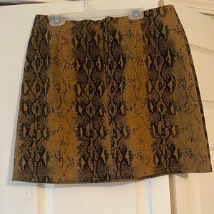 Snake print skirt